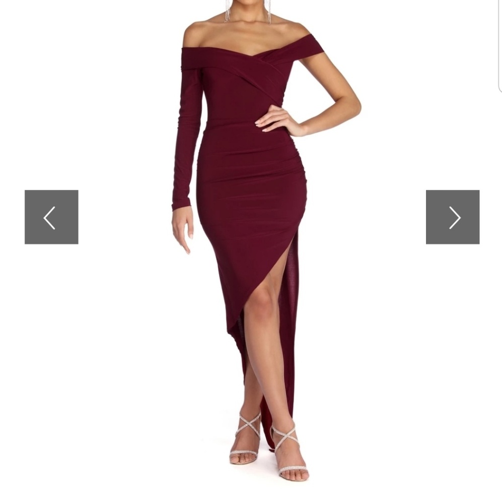 Burgundy/wine dress!
